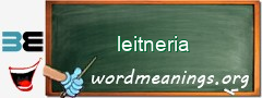 WordMeaning blackboard for leitneria